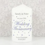 Personalised 'On Your Wedding Anniversary' Pillar Candle - Image 3