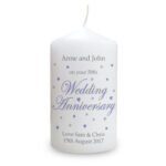 Personalised 'On Your Wedding Anniversary' Pillar Candle - Image 4