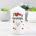Personalised 'I Heart My' Pillar Candle