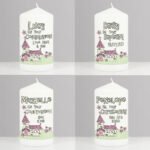 Personalised Pink Church Design Pillar Candle - Image 2