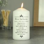 Personalised Sentiments 'Those We Love' Memorial Pillar Candle