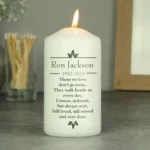 Personalised Sentiments 'Those We Love' Memorial Pillar Candle