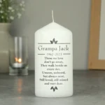 Personalised Sentiments 'Those We Love' Memorial Pillar Candle - Image 2