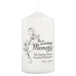 Personalised 'In Loving Memory' Memorial Pillar Candle - Image 4