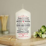Personalised 'We Go Together Like....' Pillar Candle - Image 2