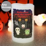 Personalised Halloween Themed Night Light LED Pillar Candle - Image 4