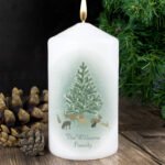 Personalised A Winter's Night Christmas Pillar Candle - Image 2