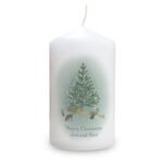 Personalised A Winter's Night Christmas Pillar Candle - Image 3