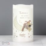 Personalised Boofle Baby Night Light LED Pillar Candle - Image 2