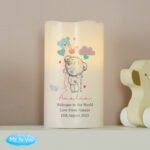 Personalised Tiny Tatty Teddy Pink LED Night Light Pillar Candle - Image 3