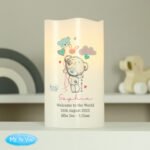 Personalised Tiny Tatty Teddy Pink Night Light LED Pillar Candle - Image 4