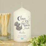 Personalised Me to You 'Love You To Ahe Moon and Back' Pillar Candle