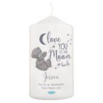 Personalised Me to You 'Love You To Ahe Moon and Back' Pillar Candle - Image 3