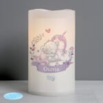 Personalised Tiny Tatty Teddy Unicorn Design Night Light LED Pillar Candle