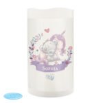 Personalised Tiny Tatty Teddy Unicorn Design Night Light LED Pillar Candle - Image 3