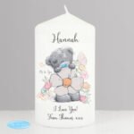 Personalised Me to You Floral Design Pillar Candle