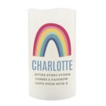 Personalised Any Message Rainbow Design LED Pillar Candle - Image 4