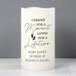 Personalised 'Carried For A Moment, Loved For A Lifetime' Led Pillar Candle - Image 2