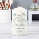 Personalised 'You're Like A Mum To Me' Pillar Candle - Image 2