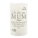 Personalised Any Message Botanical Design LED Pillar Candle - Image 6