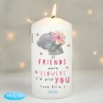 Personalised Me to You 'If (Role) Were Flowers' Pillar Candle
