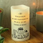 Personalised Any Message New Home Design LED Pillar Candle - Image 3