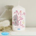Personalised Me to You 'Mum' Floral Design Pillar Candle - Image 3