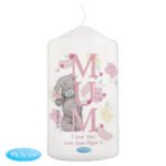 Personalised Me to You 'Mum' Floral Design Pillar Candle - Image 4