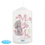 Personalised Me to You 'Mum' Floral Design Pillar Candle - Image 4