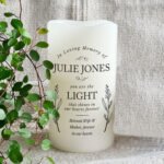 Personalised 'In Loving Memory' Any Message LED Pillar Candle - Image 3
