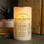 Personalised 'In Loving Memory' Any Message LED Pillar Candle - Image 4