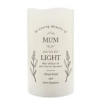Personalised 'In Loving Memory' Any Message LED Pillar Candle - Image 5