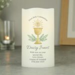 Personalised 'First Holy Communion' LED Pillar Candle