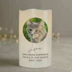 Personalised Any Message Photo Upload LED Pillar Candle - Image 3