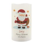 Personalised Children's Christmas Santa Design LED Pillar Candle - Image 4
