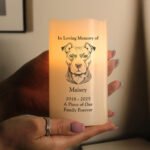 Personalised Dog Breed Design Memorial LED Pillar Candle - Image 3