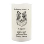 Personalised Dog Breed Design Memorial LED Pillar Candle - Image 5