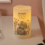 Personalised Any Message Me to You Floral Design LED Pillar Candle - Image 5