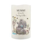 Personalised Any Message Me to You Floral Design LED Pillar Candle - Image 6