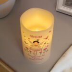 Personalised Children's Fairy Princess Design LED Night Light Pillar Candle - Image 2