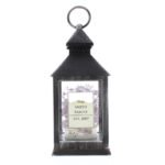 Personalised Soft Watercolour Design Rustic Black Plastic Light-up Lantern - Image 5