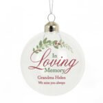 Personalised 'In Loving Memory' Glass Christmas Bauble - Image 4