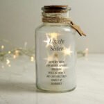 Personalised Any Message Star Motif LED Light-Up Glass Jar - Image 5