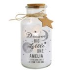 Personalised 'Dream Big Little One' LED Light-Up Glass Jar - Image 3