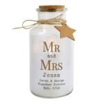 Personalised 'Mr and Mrs' LED Light-Up Glass Jar - Image 4