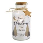 Personalised Christmas Tree Design LED Light-Up Glass Jar - Image 6