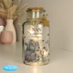 Personalised Me to You Any Message Floral Design LED Light-Up Glass Jar