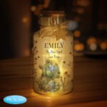Personalised Me to You Any Message Floral Design LED Light-Up Glass Jar - Image 2