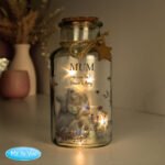 Personalised Me to You Any Message Floral Design LED Light-Up Glass Jar - Image 3
