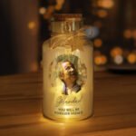Personalised Any Message Photo Upload LED Light-Up Glass Jar - Image 2